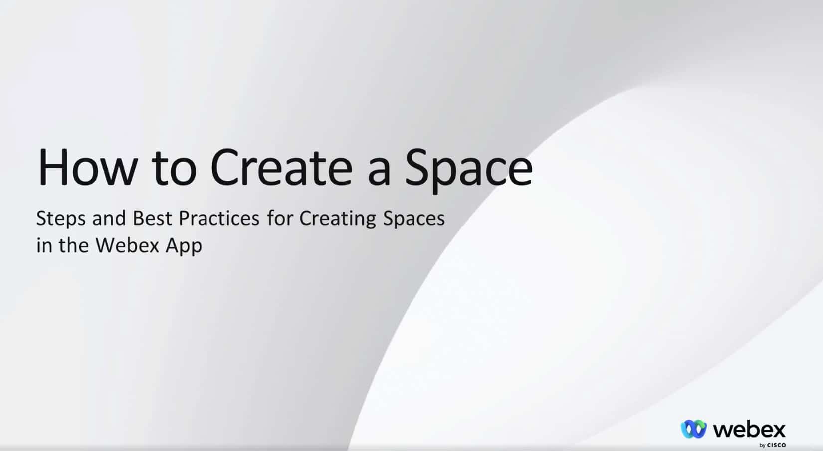 How to create a space