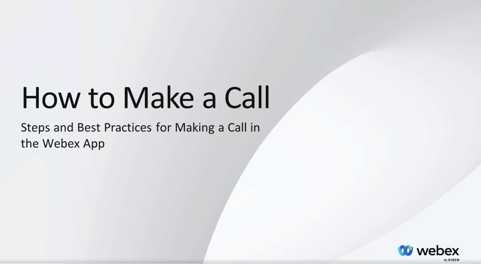 How to make a call